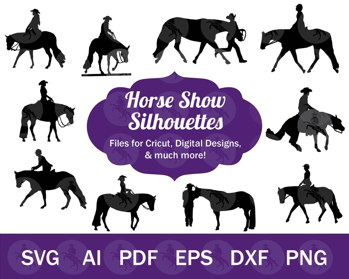 Horse Show SVG for Cricut / Horse Silhouette Vector Files / Etsy