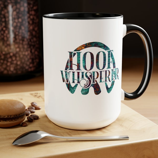 Hoof Whisperer Farrier Mug, Horse Farrier Coffee Cup, Equestrian Farrier Gift, Gift for Blacksmith, Hoof Trimmer, or Barefoot Trimmer