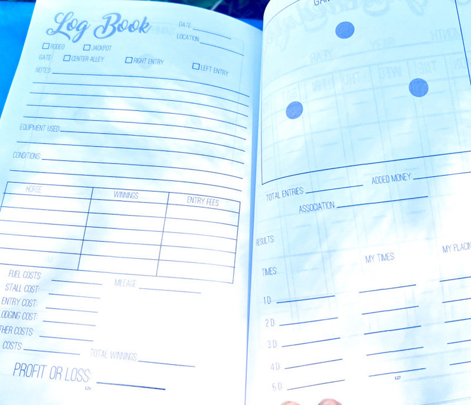 Barrel Racer's Journal - Printed Version | Barrel Racing Log Book ...