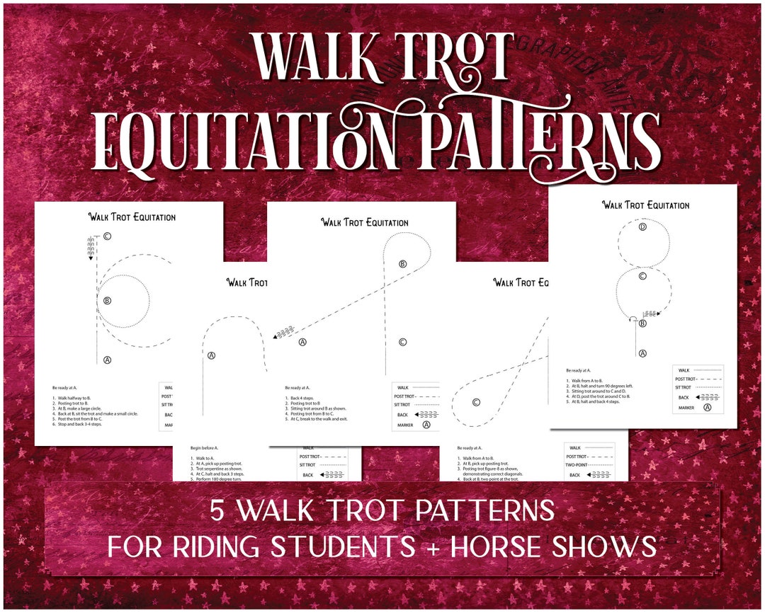 Beginner Walk Trot Equitation Pattern Printables, Horse Show Pattern ...