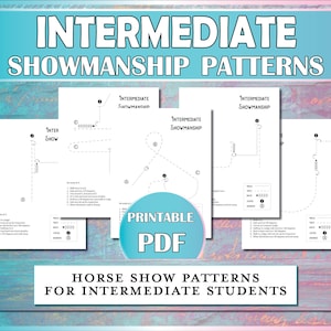 Intermediate Showmanship Pattern Printables, Horse Show Pattern Prep for Riding Instructors & Advancing Horseback Riding Lesson Students