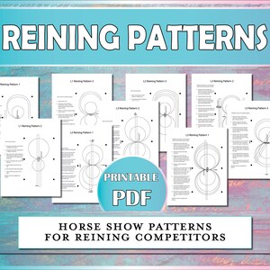 Western Riding Patterns Patterns For Riders Reining Pattern Printable Bundle, Western Horse Show Pattern for Riding ...
