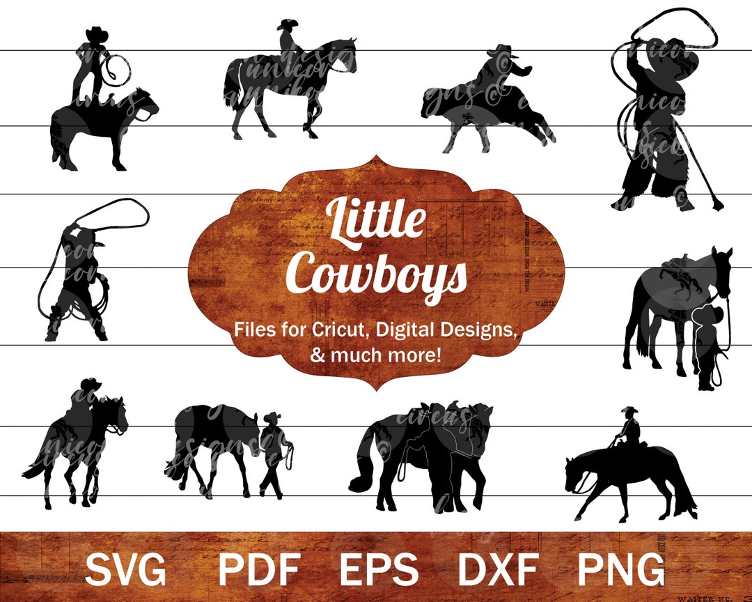 Little Cowboy SVG for Cricut, Youth Cowboy SVG, Equestrian Kid Roper Svg, Rodeo Kid Svg, Western