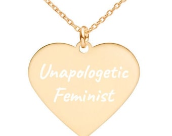 Unapologetic Feminist Necklace Feminist Jewelry Feminist Gifts Resist Necklace