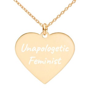 Unapologetic Feminist Necklace Feminist Jewelry Feminist Gifts Resist Necklace