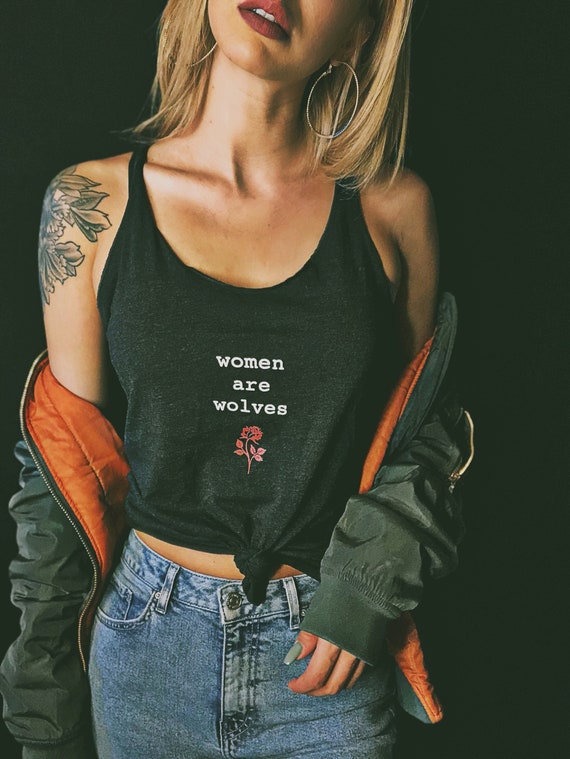 Women Are Wolves Workout Tank Feminist Tank Top Womens Clothing Tops and Tees Girl Power Tank Fitness Clothing Workout Outfits