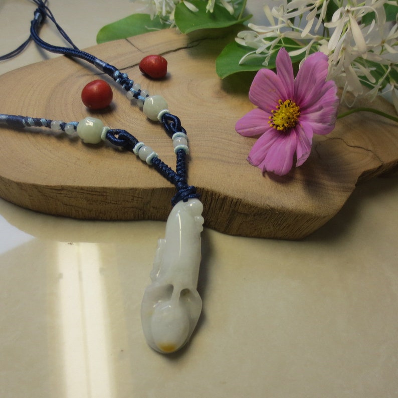 Jade Pendant Necklace Flower Calla Lily Orchid Burmese Jadeite Etsy