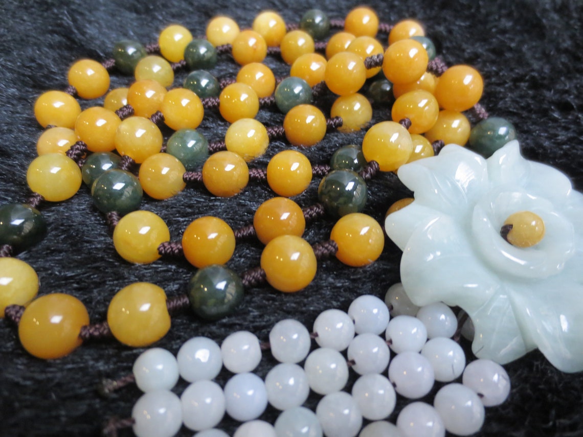 Jadeite Necklace Burma Real Grade A Jade Emerald Necklace Etsy