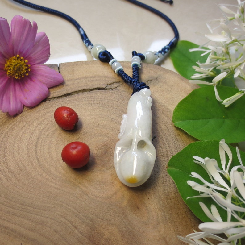 Jade Pendant Necklace Flower Calla Lily Orchid Burmese Jadeite Etsy