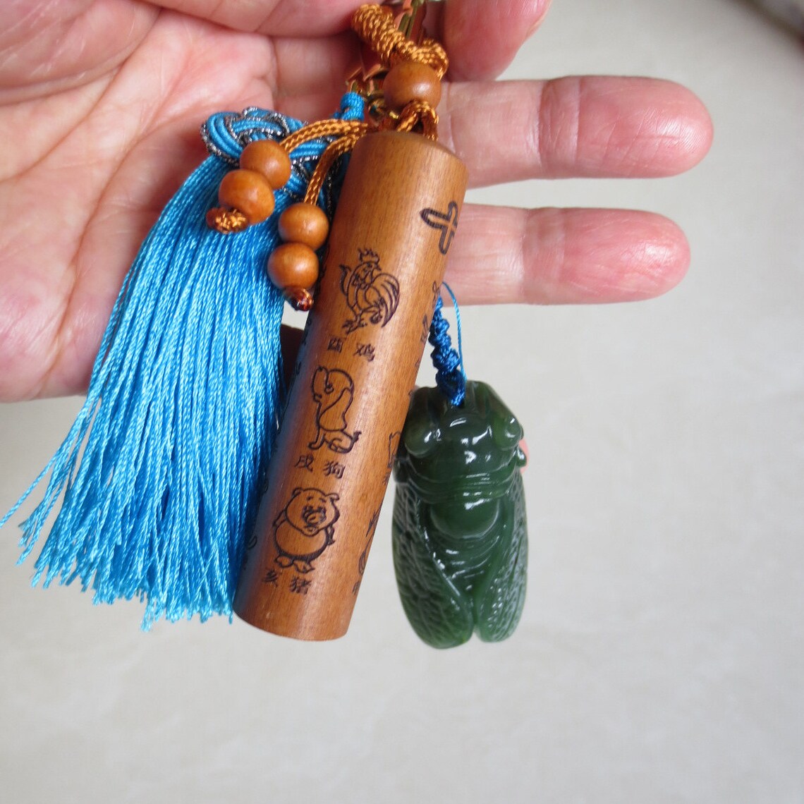 Jade Pendant Lovers Key Chains Xinjiang Jade Keychains Classic Etsy