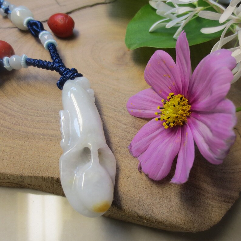 Jade Pendant Necklace Flower Calla Lily Orchid Burmese Jadeite Etsy