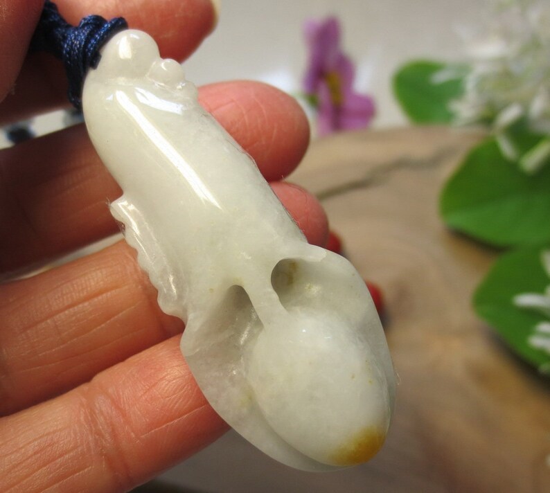 Jade Pendant Necklace Flower Calla Lily Orchid Burmese Jadeite Etsy