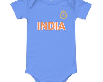 Team India Cricket Baby Jersey Short Sleeve One Piece Onesie