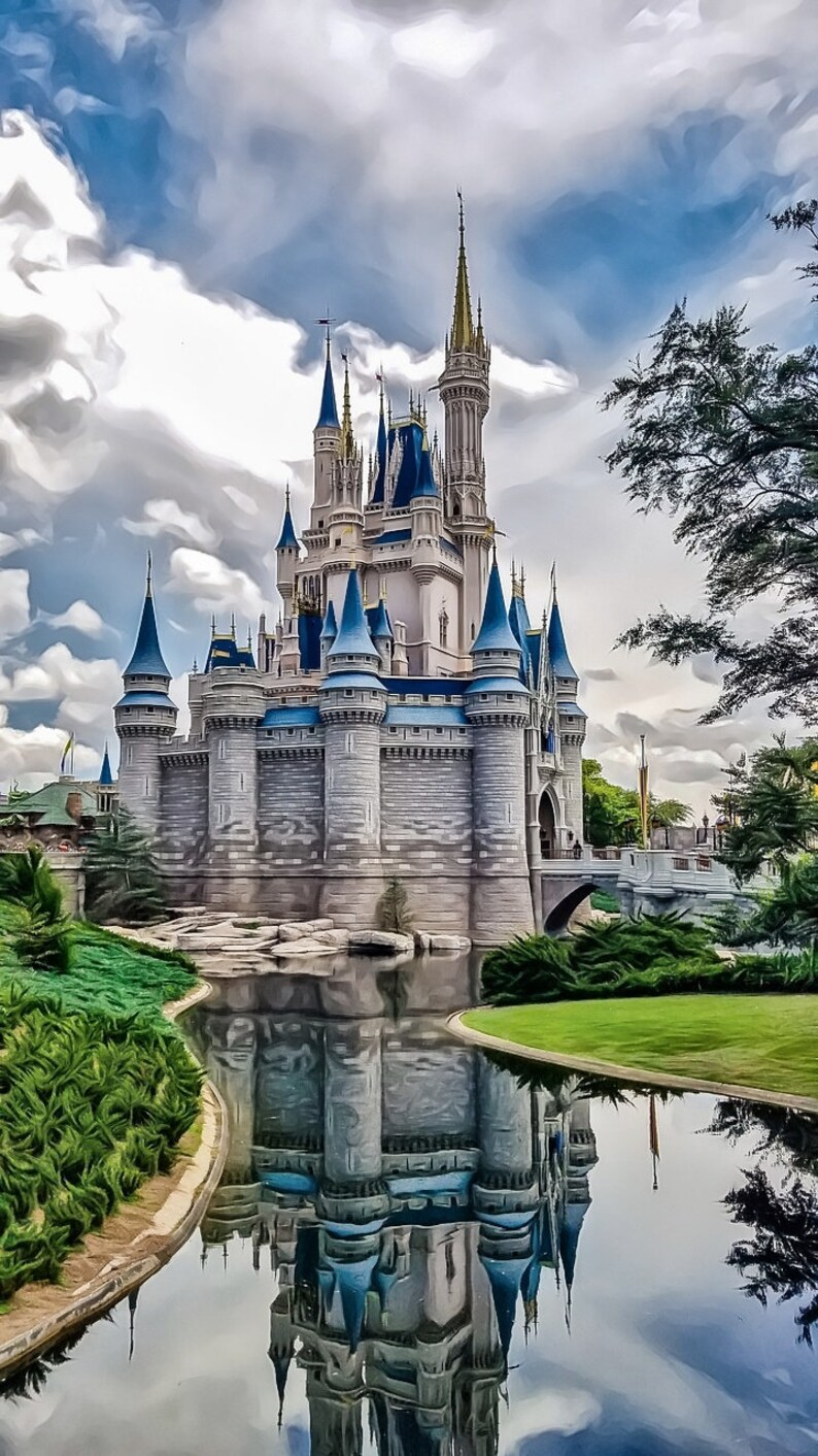 Disney Castle Digital Print Disney Print Disney Wall Art Etsy