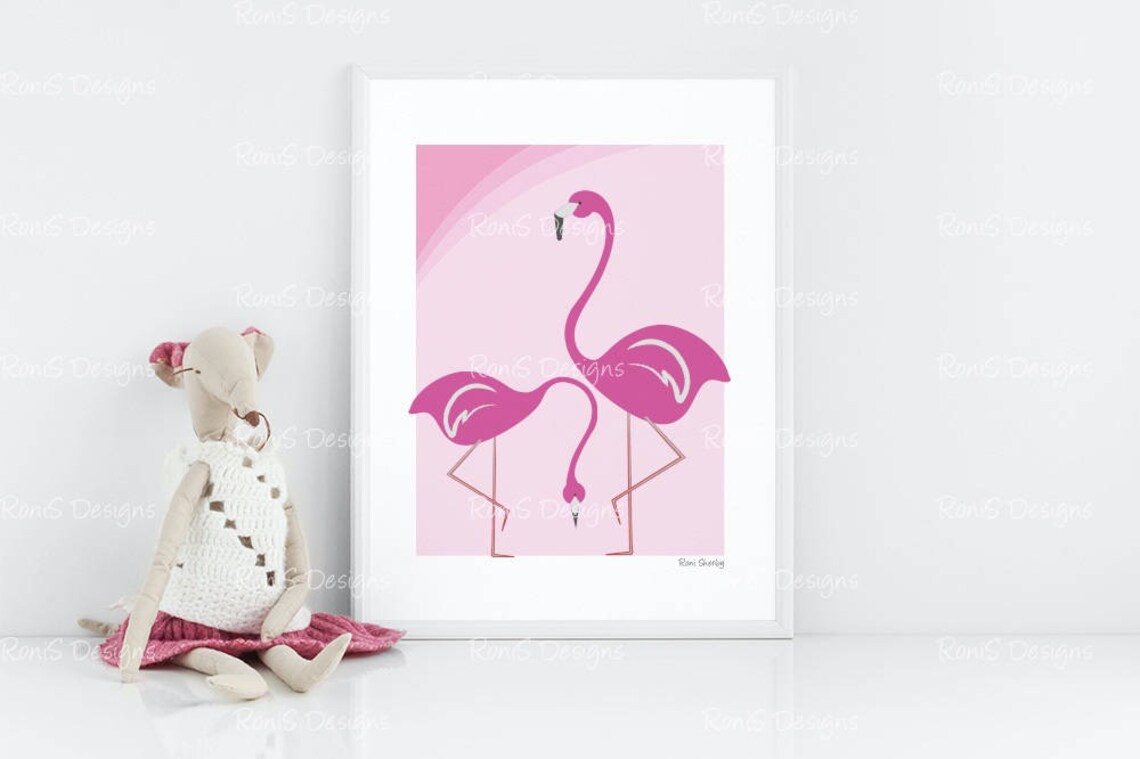 Flamingo Nursery Print, Flamingo, Girl Nursery Art, Children's Wall Art ...