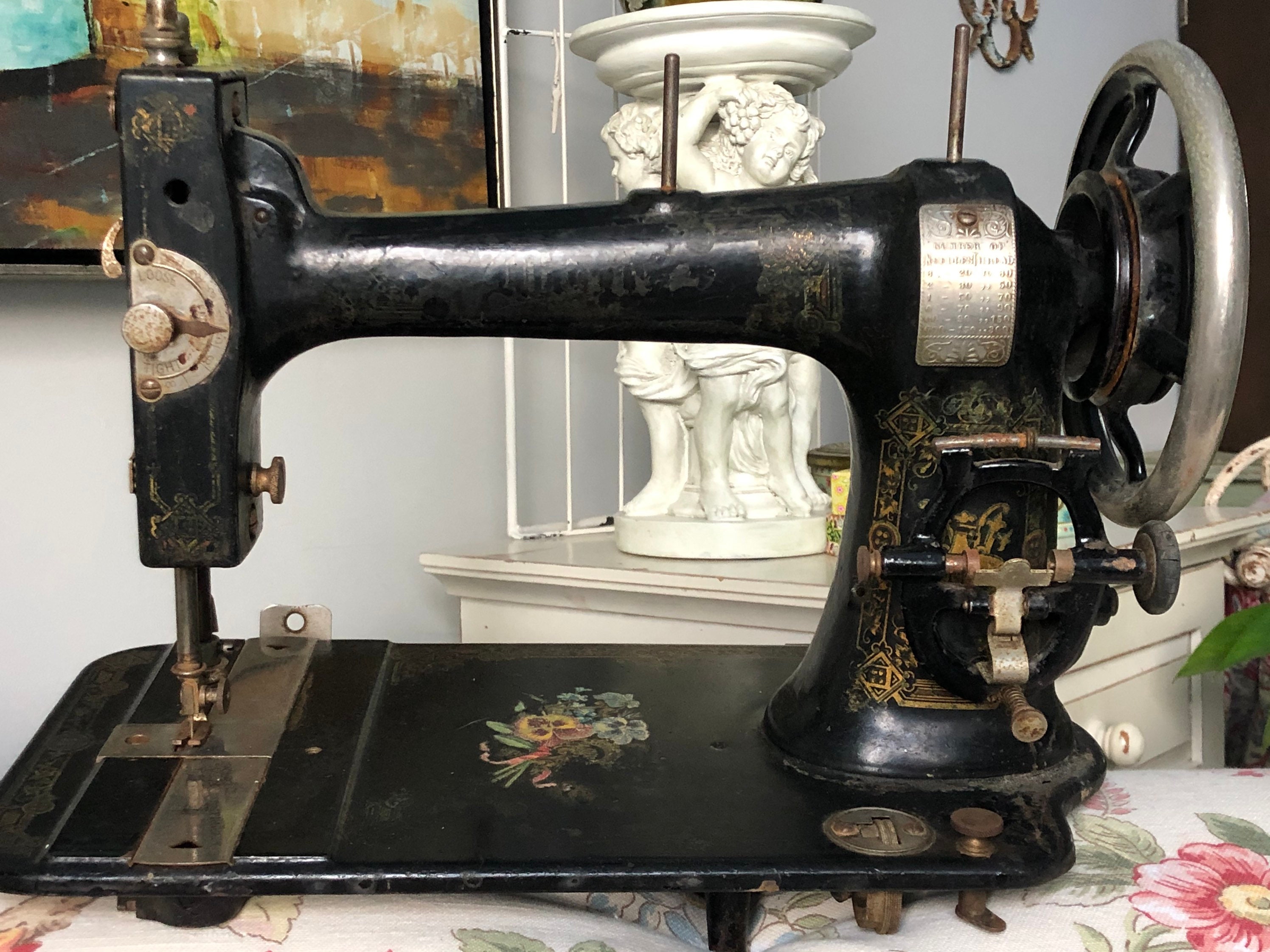 Antique White S.M.Co. Sewing Machine Etsy