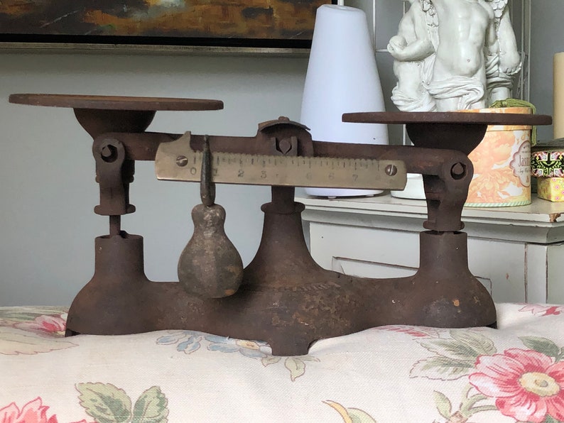 Antique Cast Iron Fairbanks No 4 Countertop Balance Scale 2 Etsy
