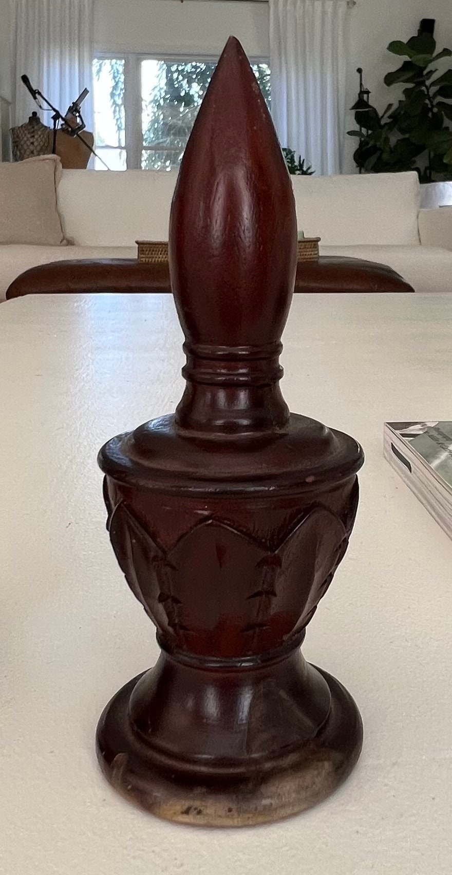 Lot of 4 Vintage Wood Finials Bed Post Toppers Screw On Etsy