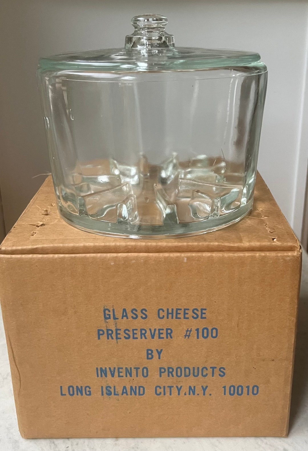Vintage Sanitary Cheese Preserver Glass Jar New Old Stock Etsy