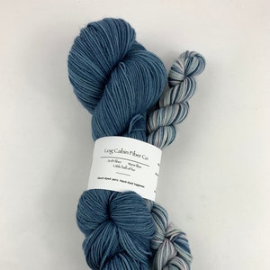 Winter Blues Sock Set - hand dyed, super wash, merino and nylon fingering weight sock yarn set