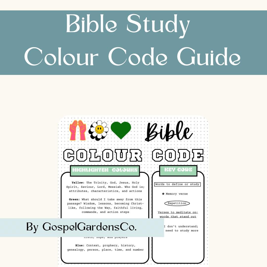 Bible Colour Code Guide for Beginners | Simple Bible Study Tool ...