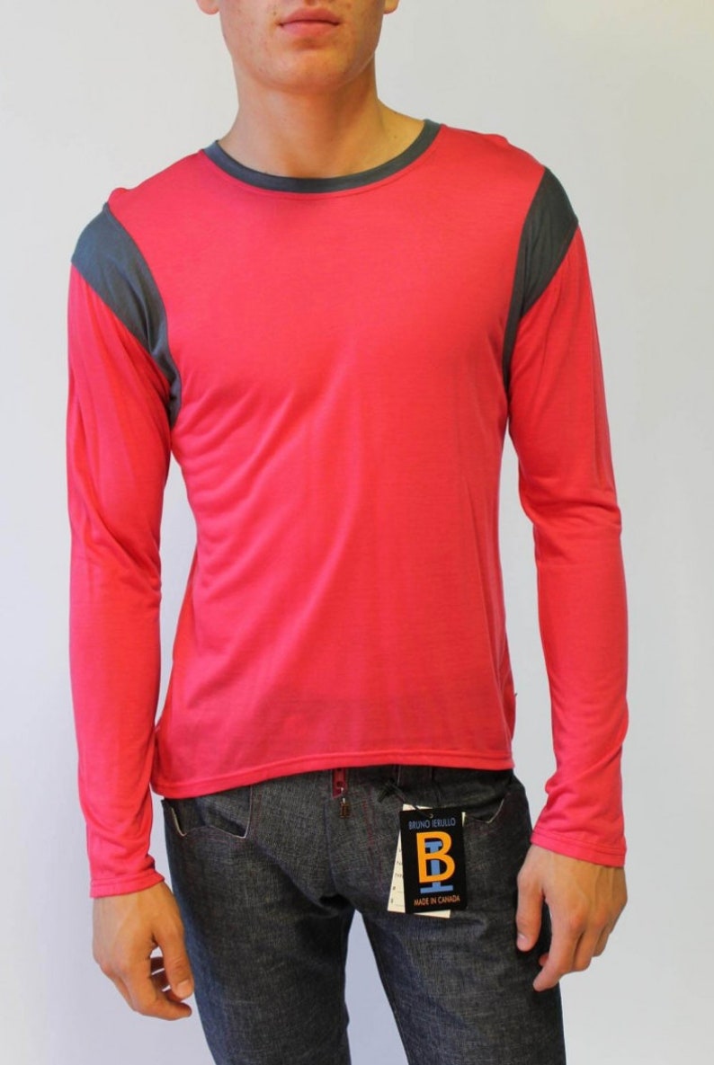 BRUNO IERULLO Designer 100% Lyocell Men's Long Sleeve Extremely Comfortable Long Sleeve image 6