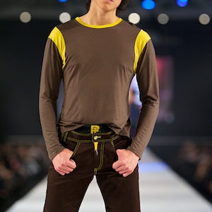 BRUNO IERULLO Designer 100% Lyocell Men's Long Sleeve Extremely Comfortable Long Sleeve image 3
