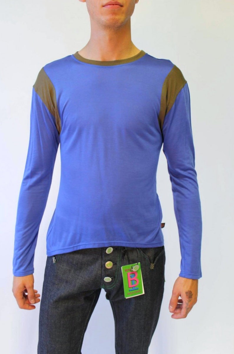 BRUNO IERULLO Designer 100% Lyocell Men's Long Sleeve Extremely Comfortable Long Sleeve image 8