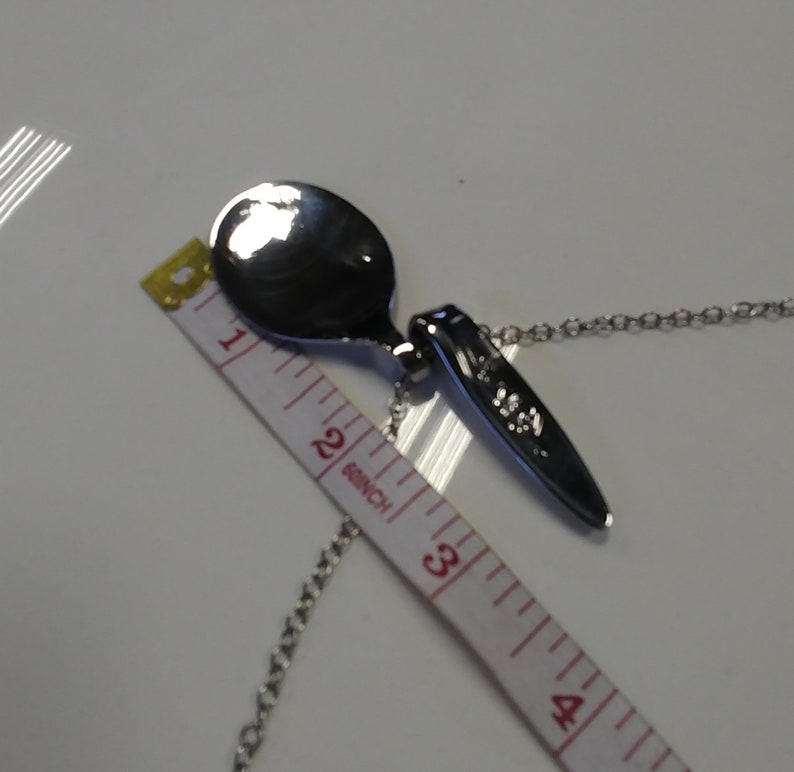 Foodie Themed Personalized Jewelry Spoon Charm Stamped Spoon Pendant Stainless Steel Spoon Pendant