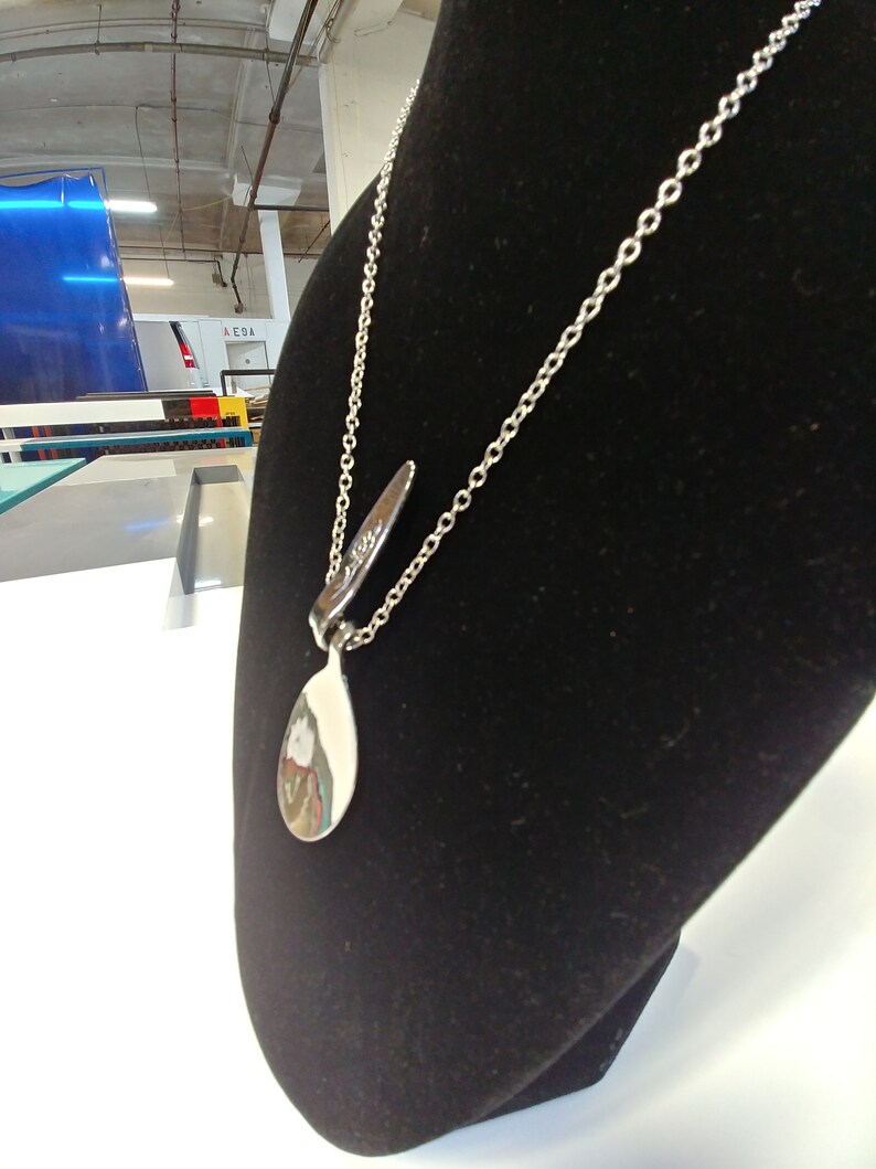 Foodie Themed Personalized Jewelry Spoon Charm Stamped Spoon Pendant Stainless Steel Spoon Pendant