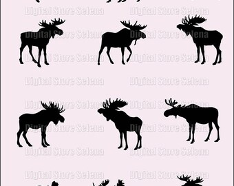 Moose digital image | Etsy