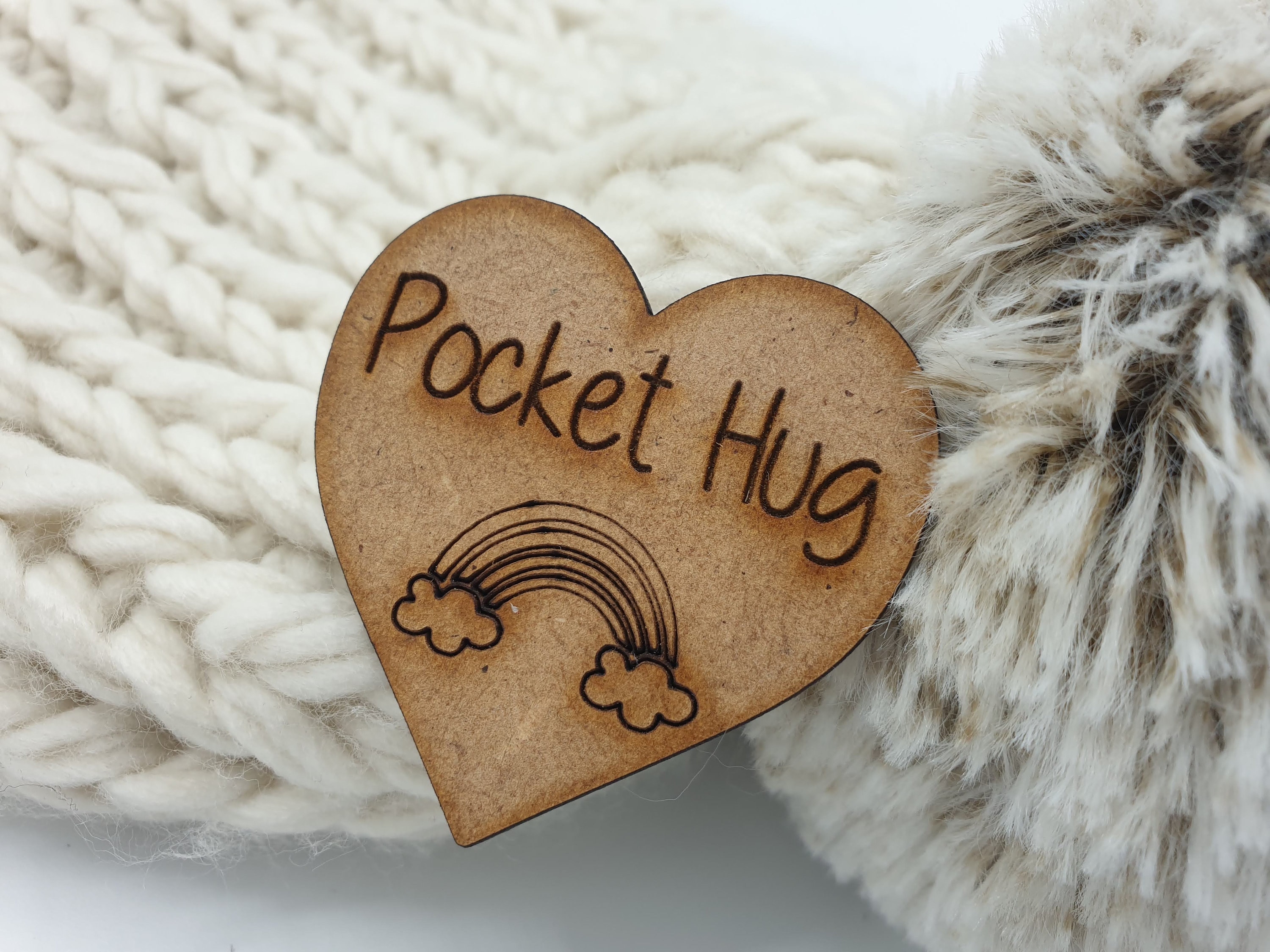 miss you Pocket Hug Pebble rainbow gift positivity gift lucky pebble love token