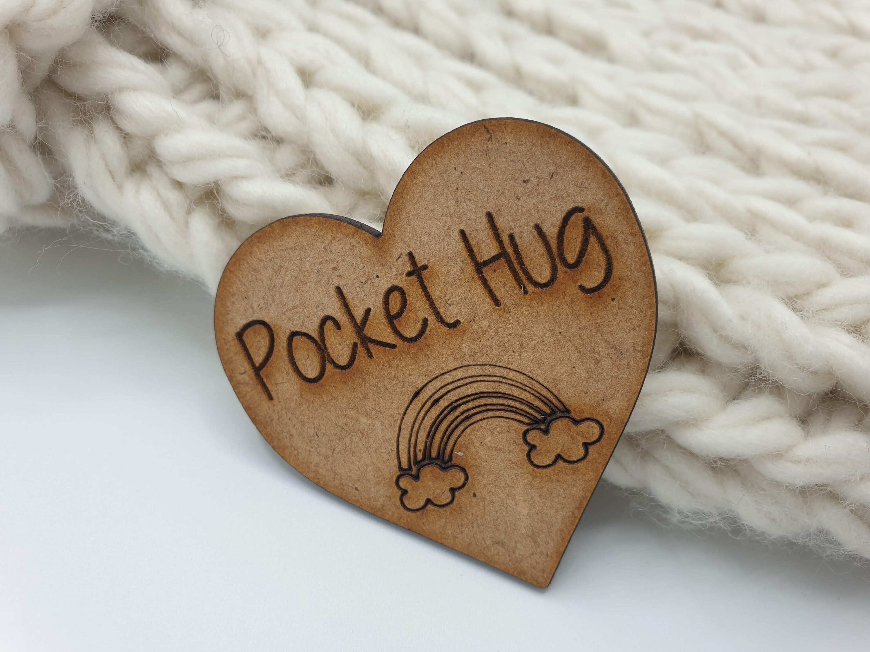 miss you Pocket Hug Pebble rainbow gift positivity gift lucky pebble love token