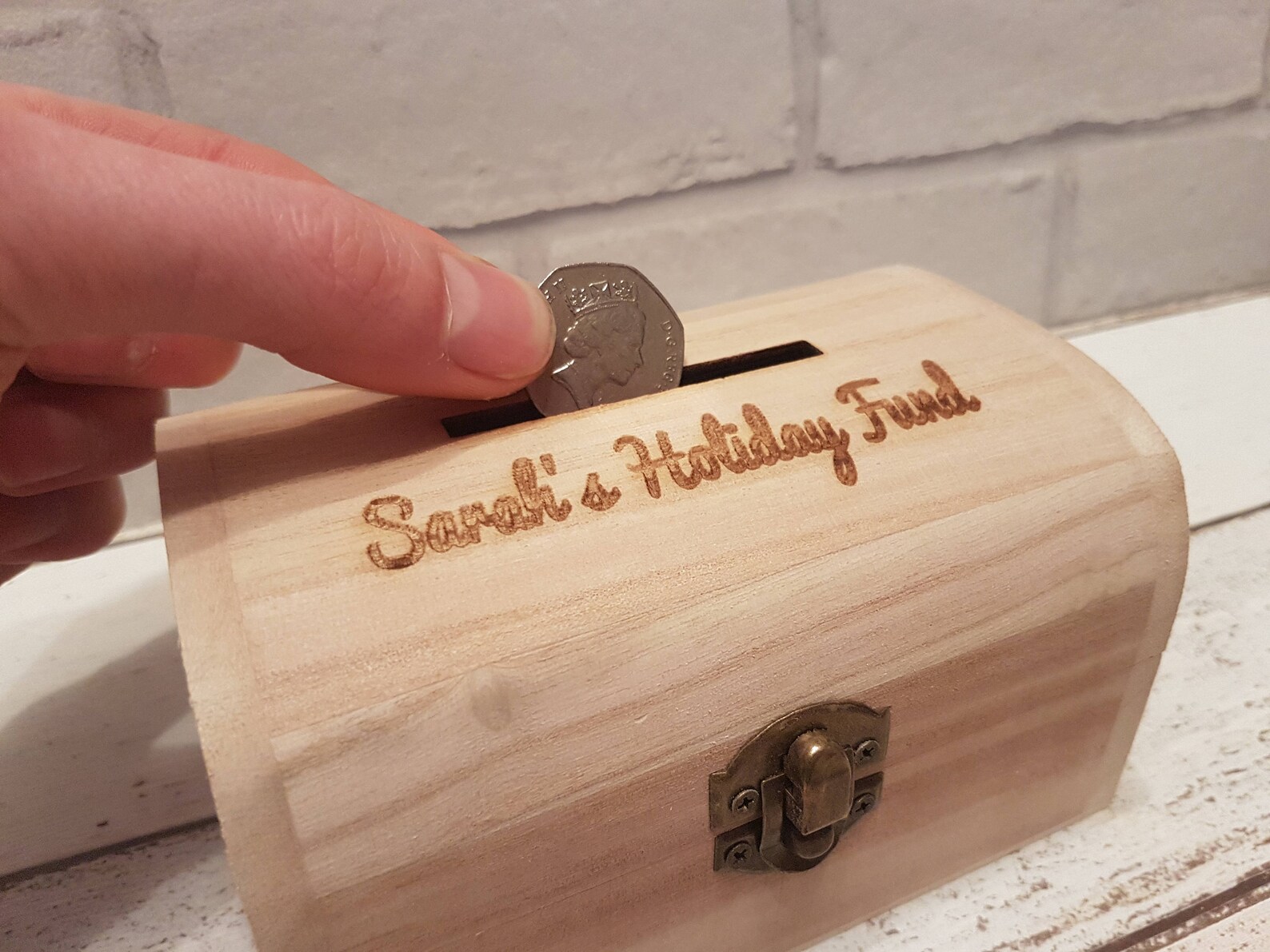 Money Saving Box Chest for holiday funds wedding funds Etsy