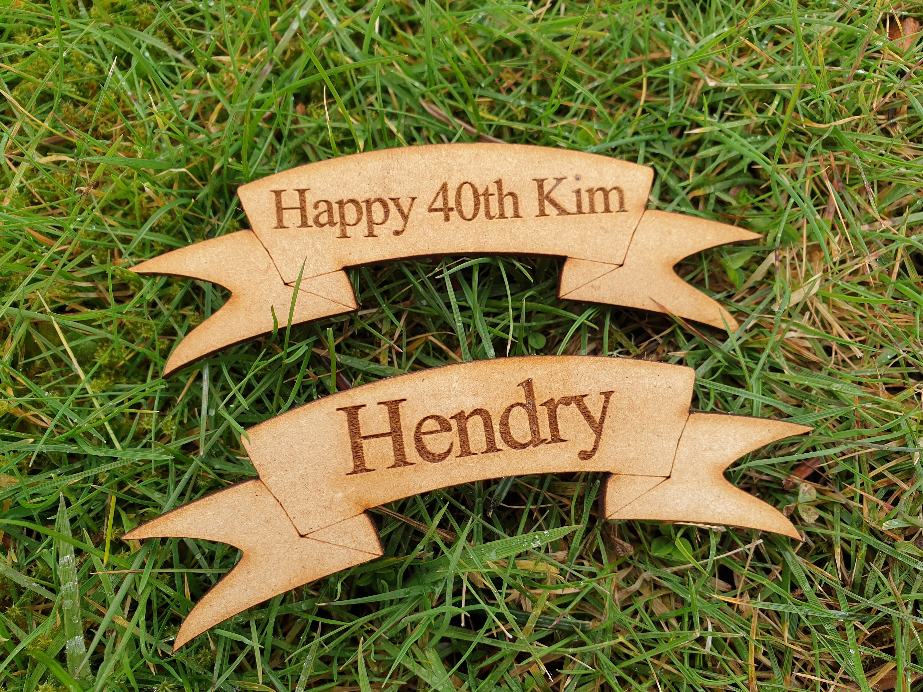 PERSONALISED WOODEN BANNERS arts and crafts building card Etsy