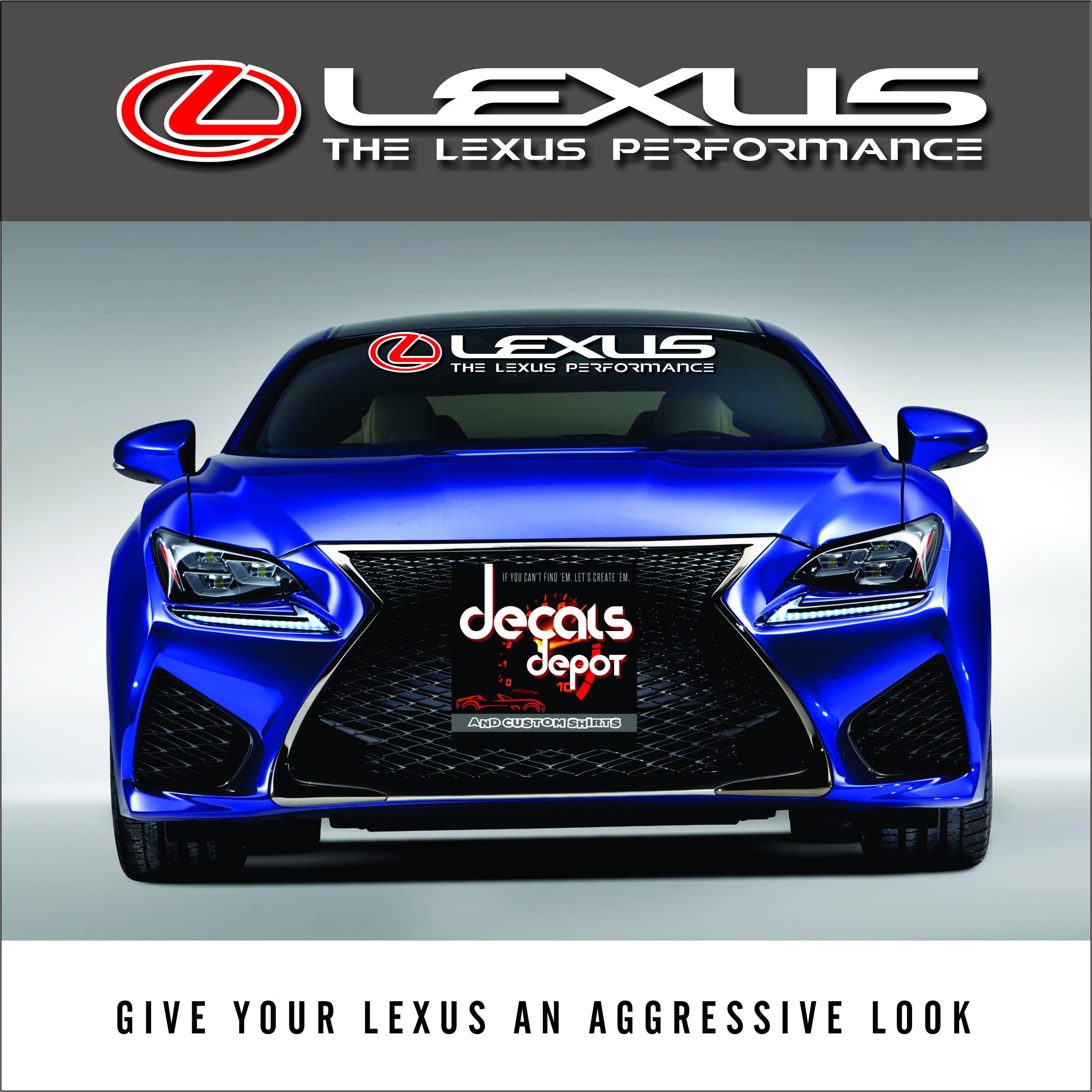 Windshield Decal Banner Fits All Lexus Models Lexus is rx Etsy