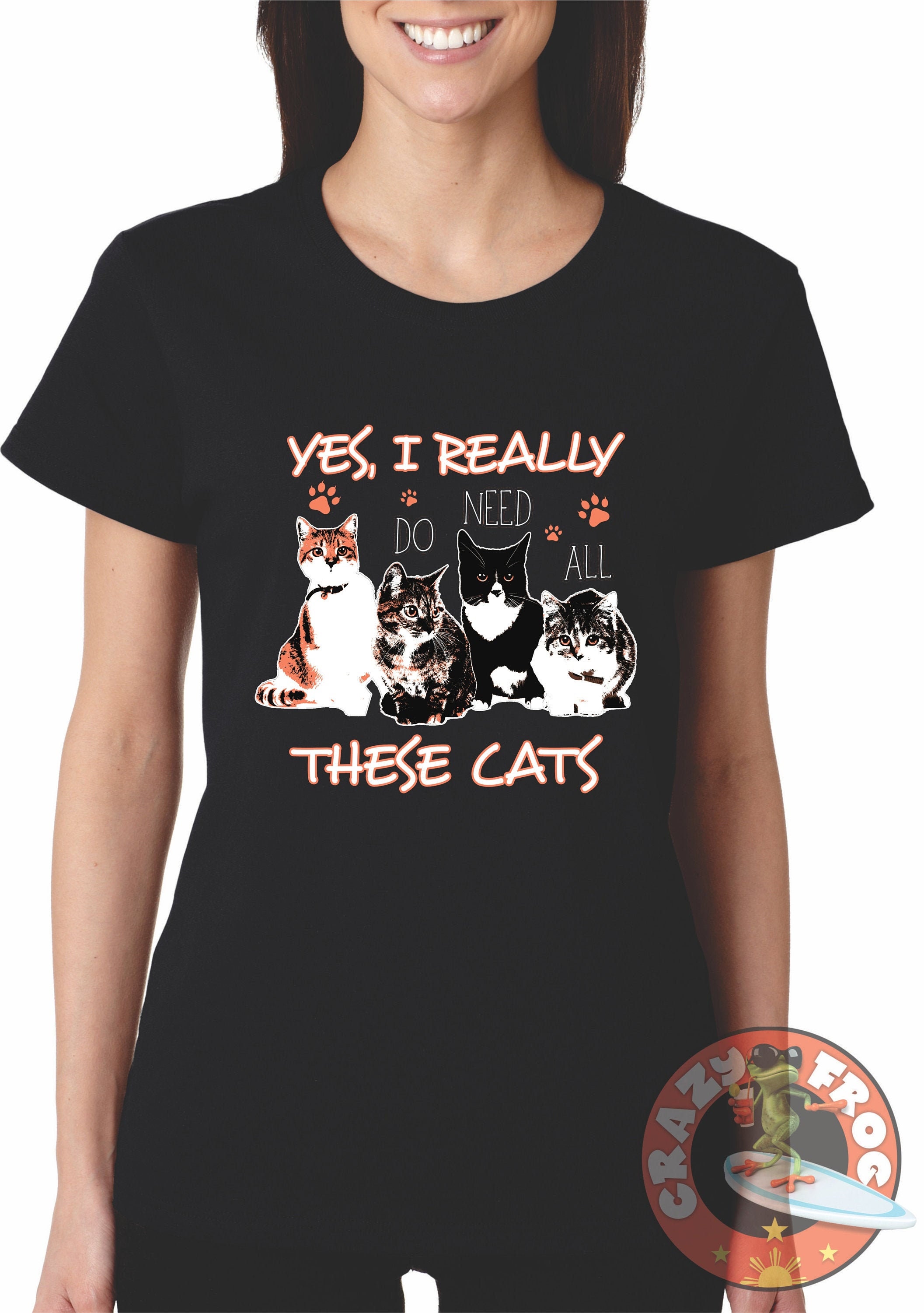 Yes I really do need all these cats shirt Funny Cat Shirt | Etsy