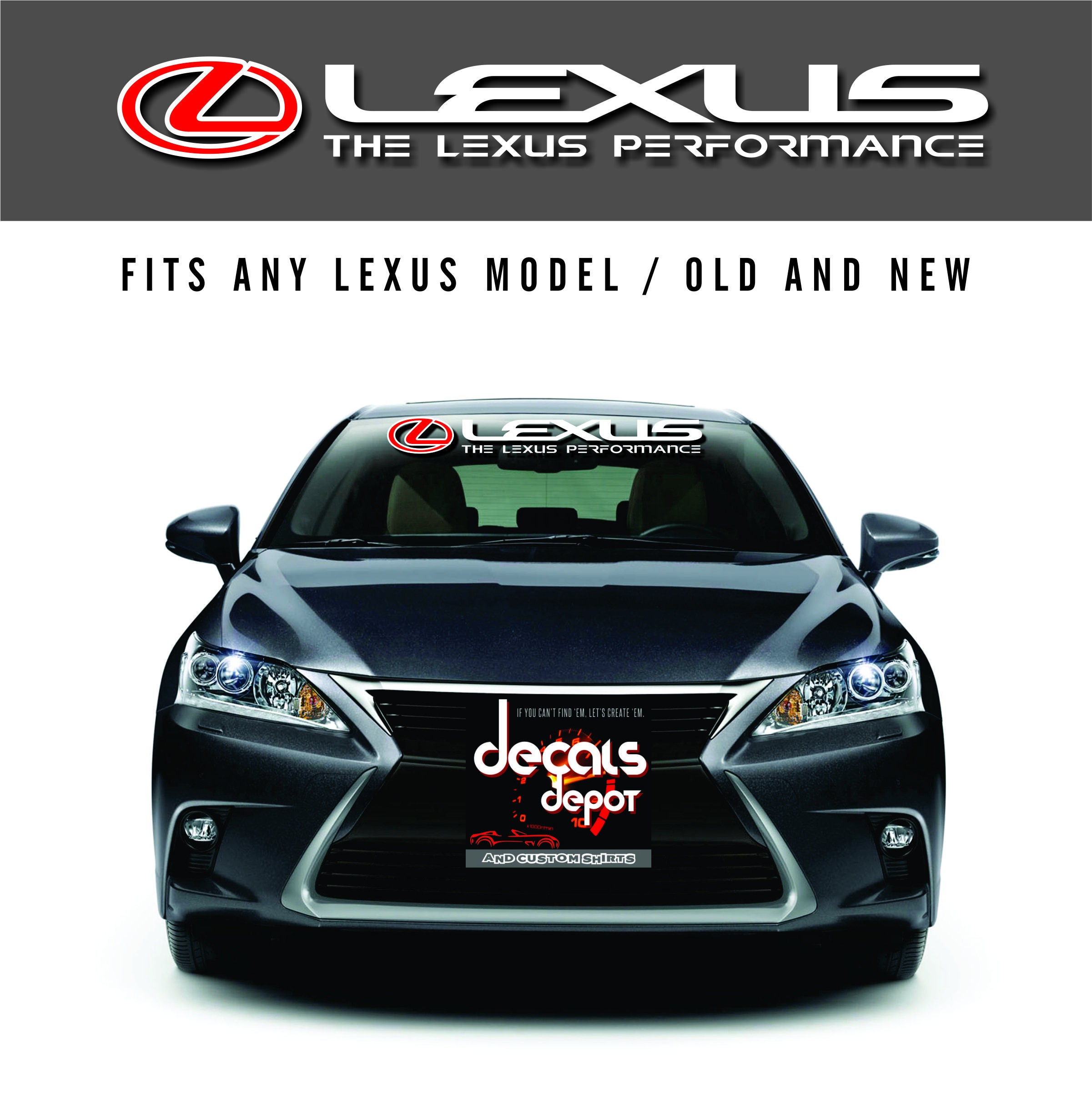 Windshield Decal Banner Fits All Lexus Models Lexus is rx Etsy