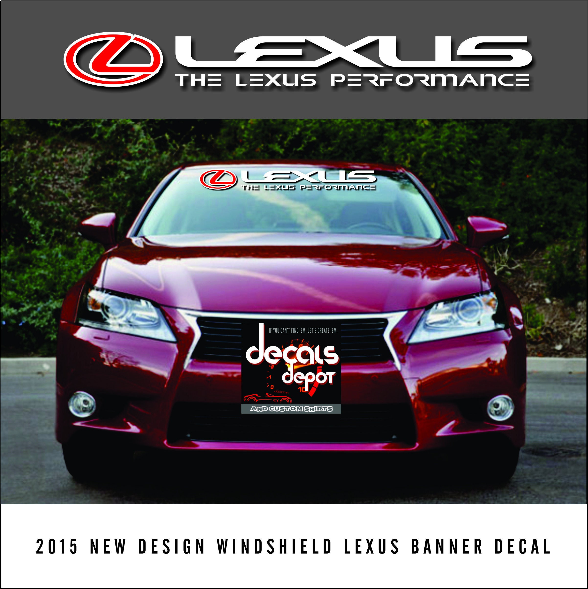 Windshield Decal Banner Fits All Lexus Models Lexus is rx Etsy