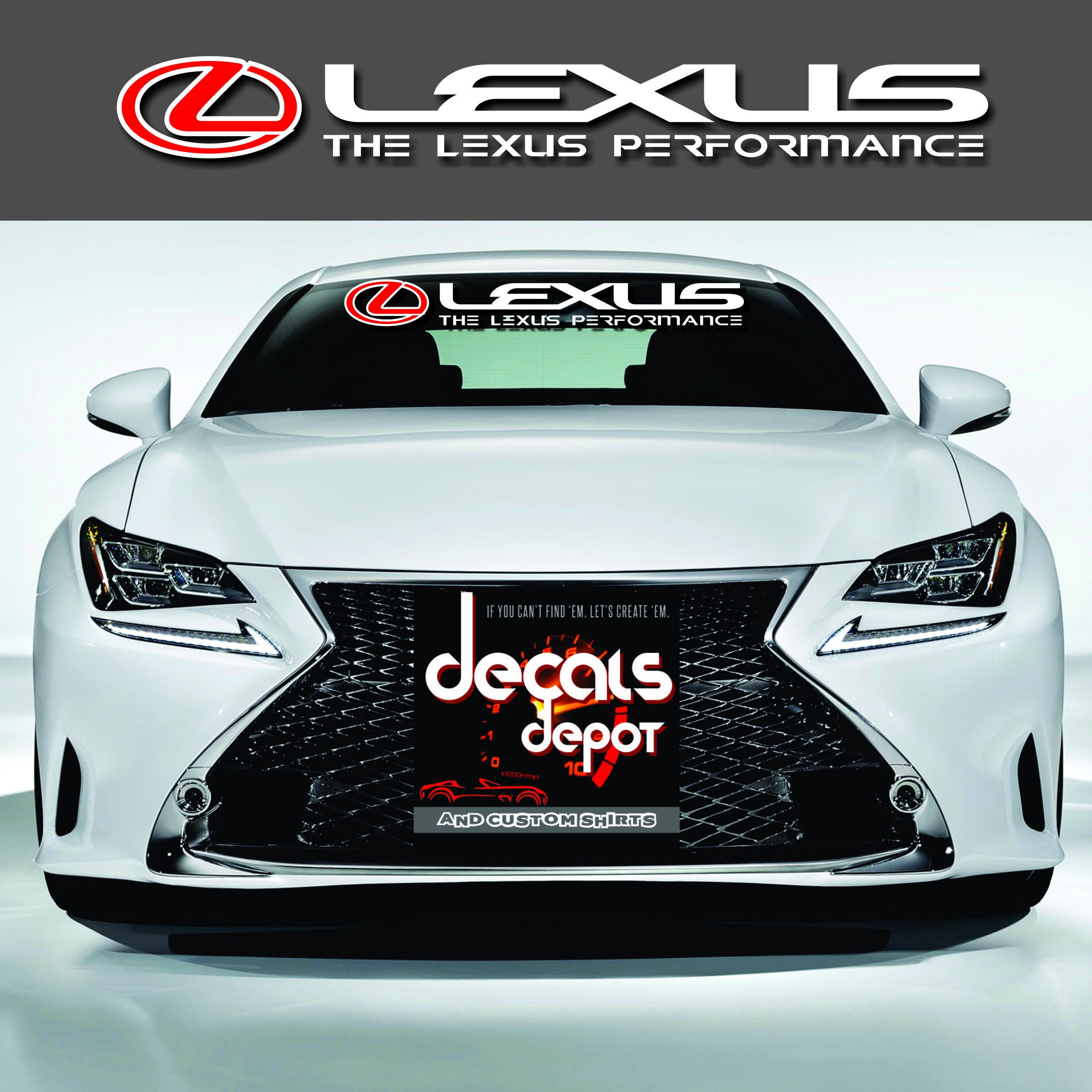Windshield Decal Banner Fits All Lexus Models Lexus is rx Etsy