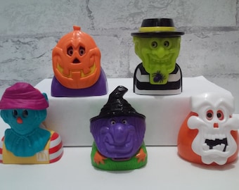 McDonald's Haunted Halloween Ronald and Friends Fast Food Toys 1990s Happy Meal Candy Dispenser Prizes Figures Ronald McDonald Pick Fave