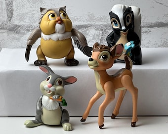 Figuras de plástico de Disney BAMBI, juguetes de comida rápida McDonald's, 1988, nuevo en caja, sellado, juego completo, Thumper, conejo, amigo, búho, flor, mofeta, Bambi, ciervo.
