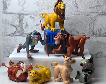 Lion King Mufasa Baby Simba Rafiki Plastic Figure Burger King Fast Food Toys 1990s Disney Movie Scar King Jungle Sealed or Loose Figures