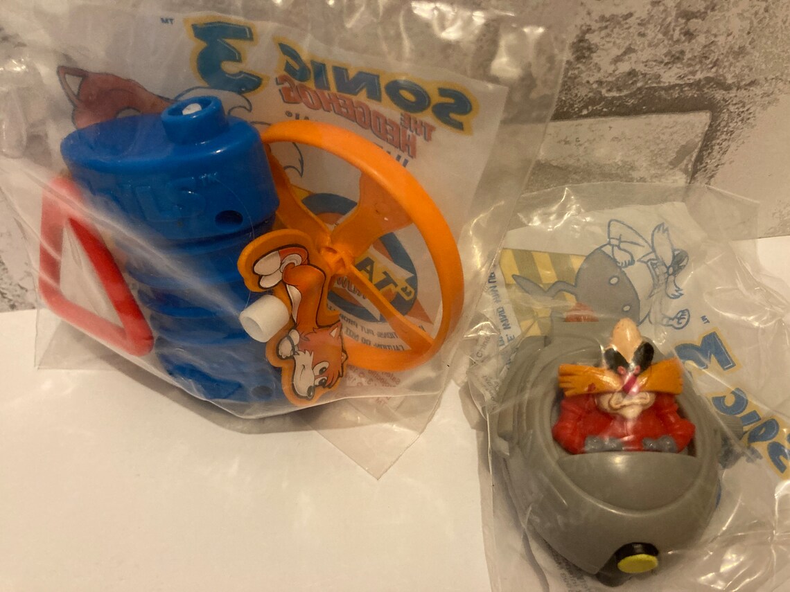 Sonic the Hedgehog 3 Figures Mcdonalds Fast Food Toys Complete Etsy