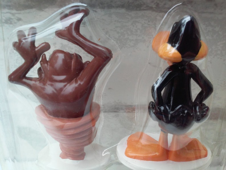 Taz Bugs Bunny Daffy Duck Cake Decorations Wilton Hand painted durable plastic Looney Tunes Warner Brothers Cartoon WB Merrie Melodies Rare