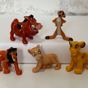 Lion King NESTLE Magic Wonder Ball Miniature Figure SET 1990s Plastic Figures Disney Movie Simba Nala Scar Timon Lion Cub Adorable Figure