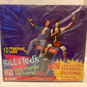 Bill & Ted's Excellent Adventure meist atypische Filmkarten PRO SET 1991 Collector Sammelkarten SEALED Box Non Sports Card Keanu Reeves Dude