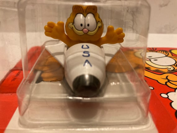 Garfield ERTL Diecast USA Rocket Ship 1990 Original Fat Cat Kitten