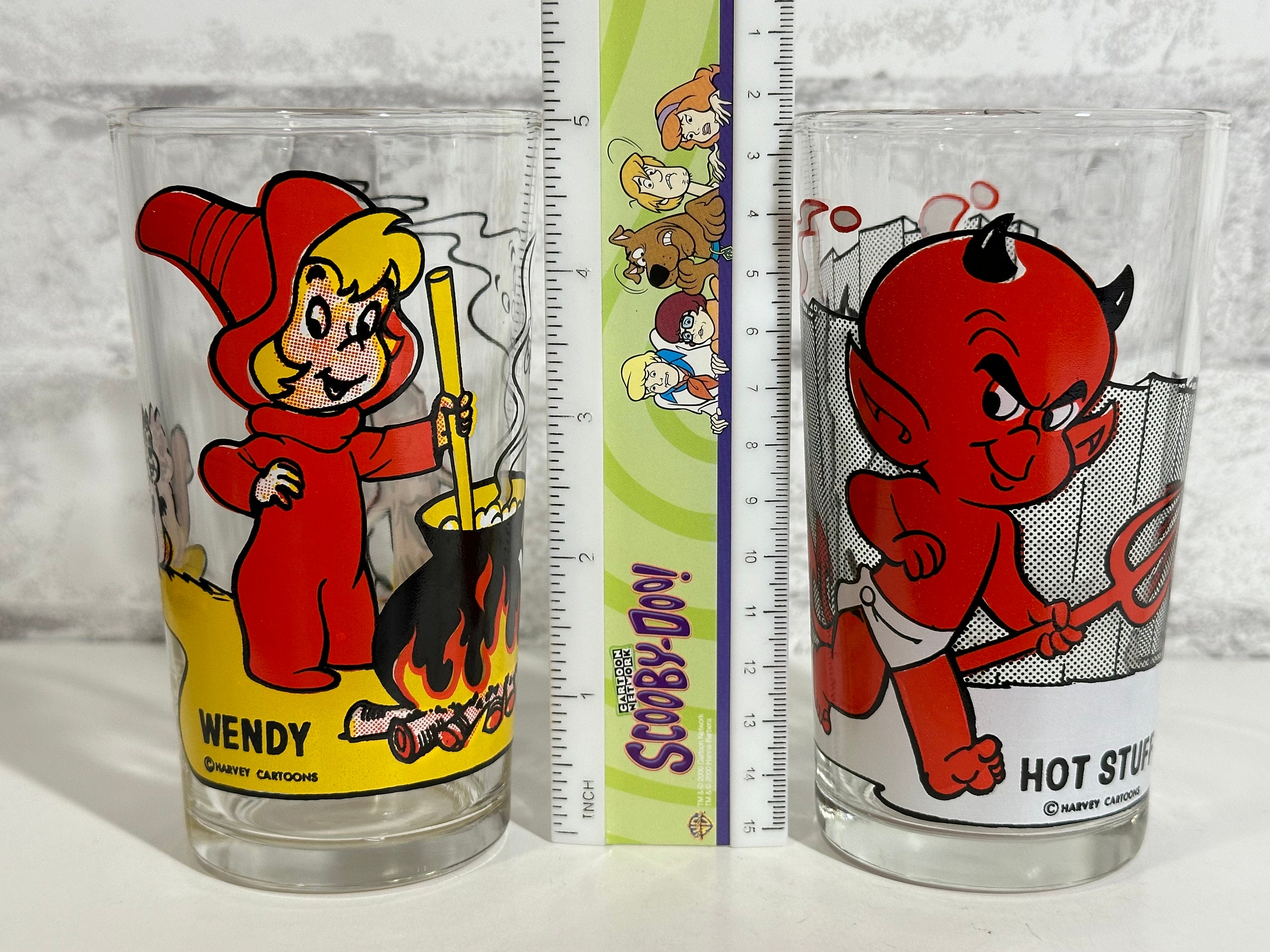 コーラ ウェンディーズ グラス ビンテージ Wendy’s 美品 海外 I3O5 WENDY WITCH From Casper the Friendly Ghost Pepsi Glass 1970s