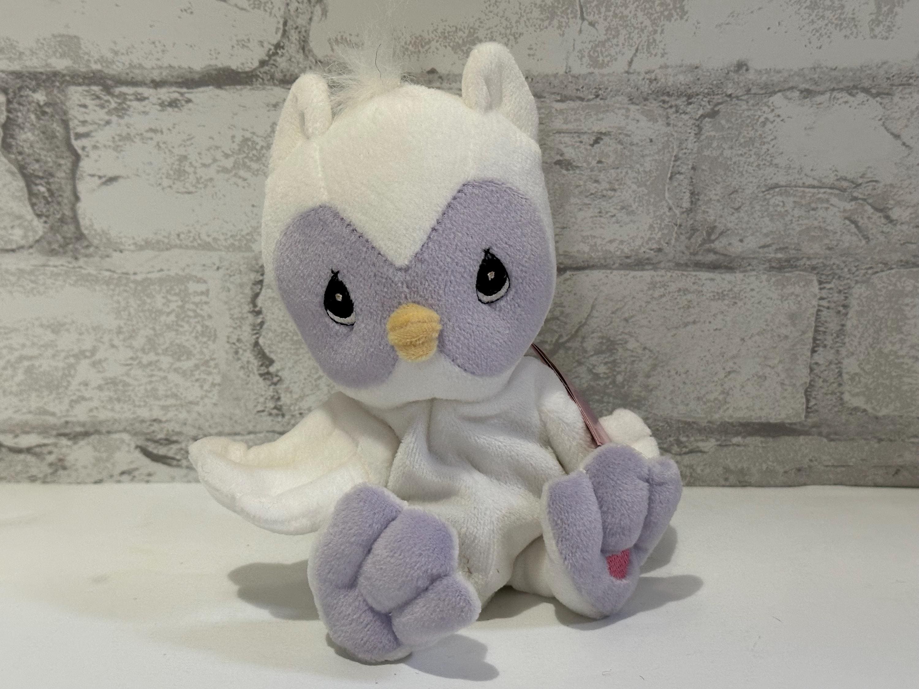 Precious Moments Tender Tails WHITE OWL w Tags Limited Edition Adorable Plush Enesco Corp. 1998 Stuf